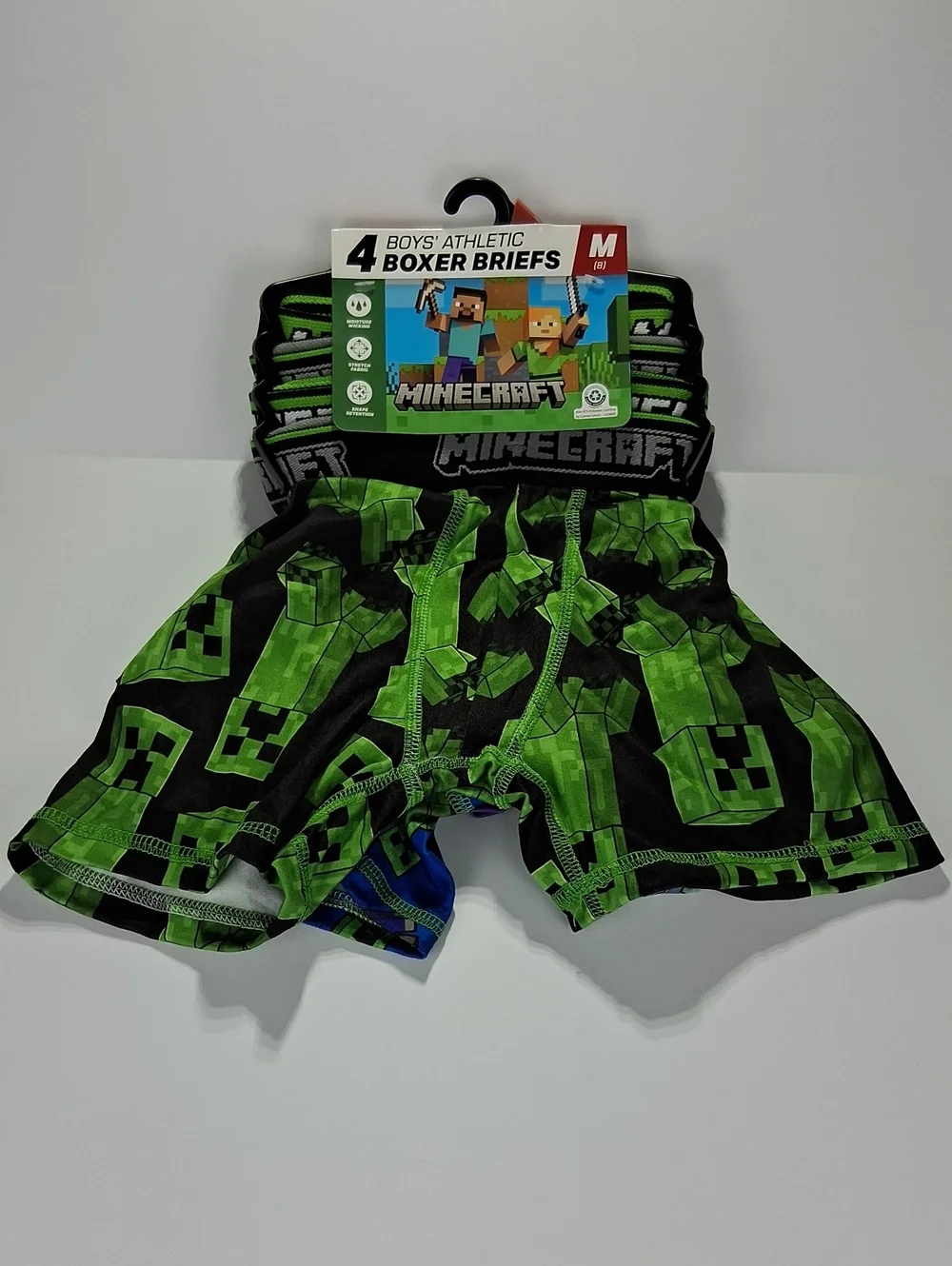 Boys Minecraft Boxer Briefs Size 8 Medium 4 Pack NWT